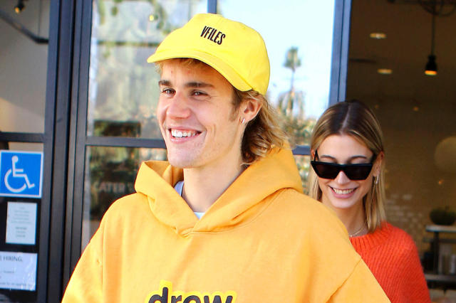 Justin Bieber Stays Comfy in Drew House Outfit + Hotel Slippers