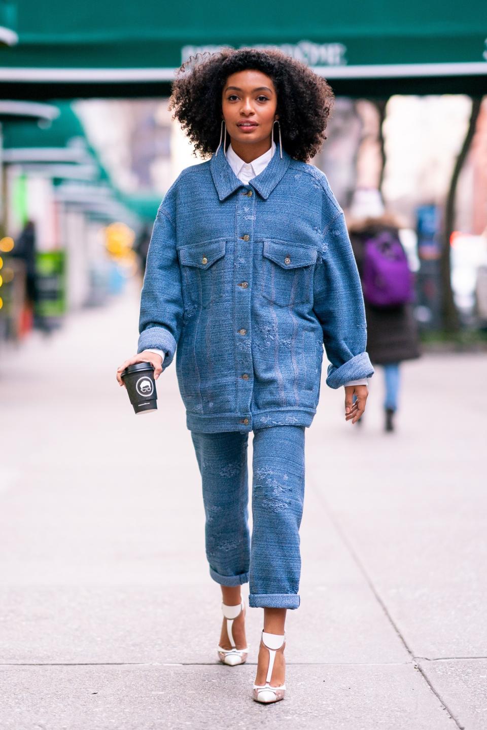 NEW YORK, NEW YORK - JANUARY 02: Yara Shahidi is seen wearing Missoni with Christian Louboutin shoes in Gramercy on January 02, 2019 in New York City. (Photo by Gotham/GC Images)