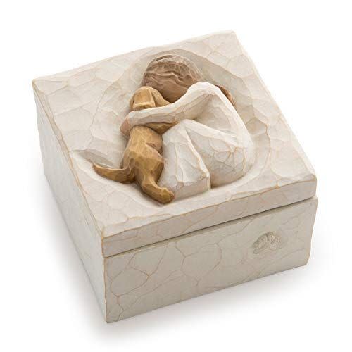 2) Sculpted Hand-Painted Keepsake Box