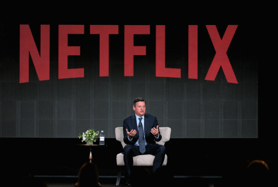 Netflix Chief Content Officer Ted Sarandos on Netflix TCA Press Tour (Image Credit: Deadline)