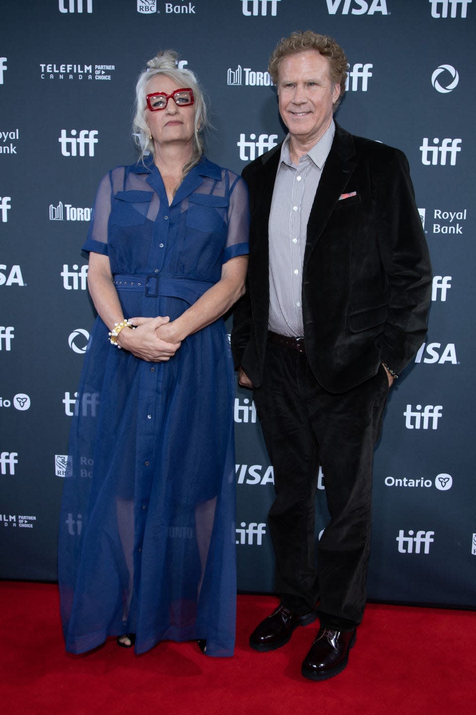 toronto, ontario september 11 l r harper steele and will ferrell attend the premiere of will harper during the 2024 toronto international film festival at roy thomson hall on september 11, 2024 in toronto, ontario photo by isaiah trickeyfilmmagic