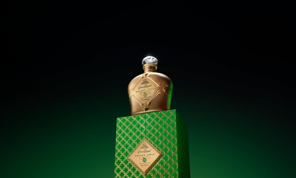 Crown Royal Golden Apple Aged 23 Years will hit shelves on June 1st and is paired with a bespoke golden bottle in an iconic suede-finished Crown Royal bag and collector’s box.