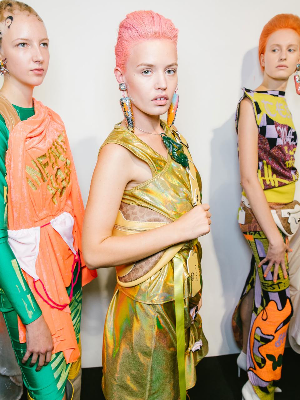 Hot Pink Hair! Printed Buzz Cuts! Punk is the New Pretty at London Fashion Week