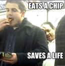 <div class="caption-credit"> Photo by: Youtube via QuickMeme</div><b>Snackman: Because he never stopped snacking.</b> Charles Sonder, a 24-year-old architect, was just minding his own business eating chips on a New York City subway when a fight broke out. So he stopped minding his own business and broke up the fight--without even missing out on a single chip. It was <a href="http://news.yahoo.com/blogs/upshot/snackman-york-city-snacking-eating-hero-hit-210700026.html" data-ylk="slk:pretty cool;elm:context_link;itc:0;sec:content-canvas;outcm:mb_qualified_link;_E:mb_qualified_link;ct:story;" class="link  yahoo-link">pretty cool</a>.