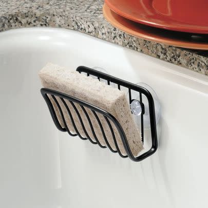 You'll always have somewhere to store your kitchen sponge thanks to this clever holder that has suction cups on its back.