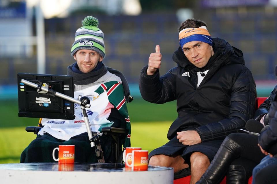 Kevin Sinfield has spent a lot of time around Scotland internationals during his MND fundraising efforts (PA Wire)