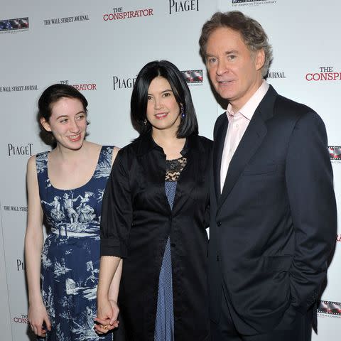 <p>Stephen Lovekin/Getty</p> Phoebe Cates and Kevin Kline with their daughter Greta Kline attending the New York premiere of "The Conspirator" at The Museum of Modern Art on April 11, 2011.