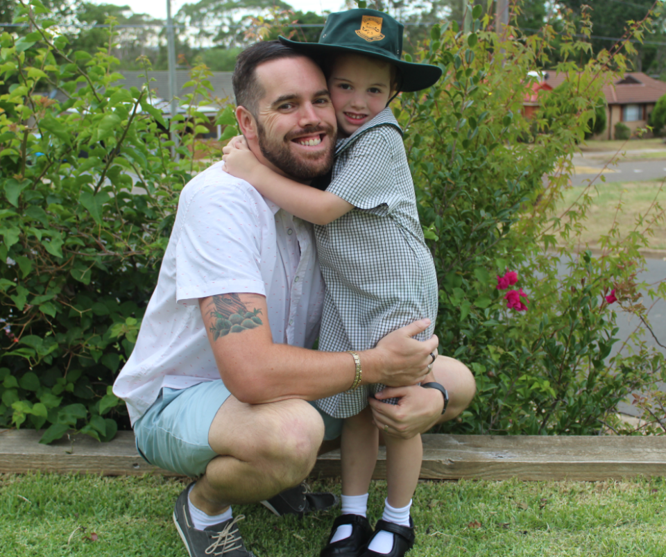 His kids couldn't be prouder of their dad. Photo: Supplied