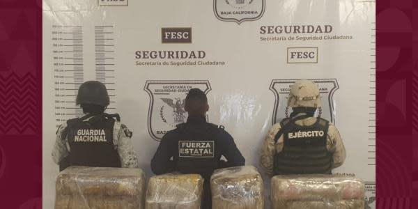 Decomisan 65 kilos de marihuana que fueron abandonados sobre la calle en Tijuana