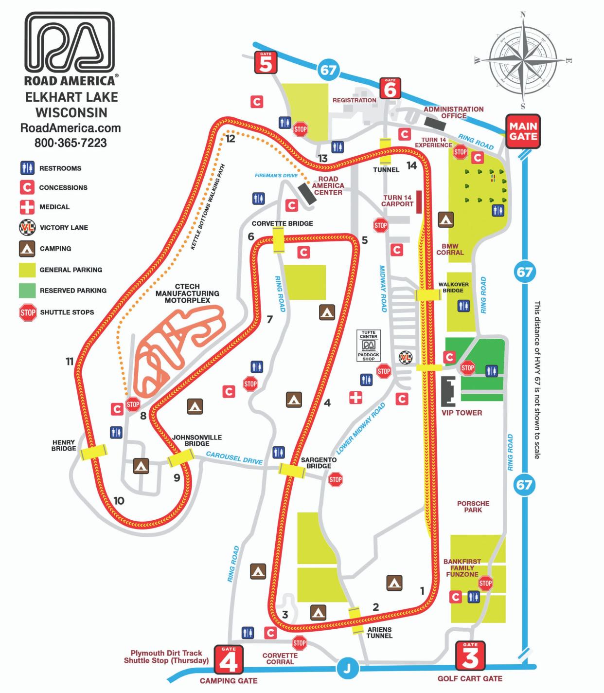 Road America map