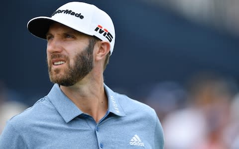 Dustin Johnson stares into the middle-distance on the 1st - Credit: Getty Images North America