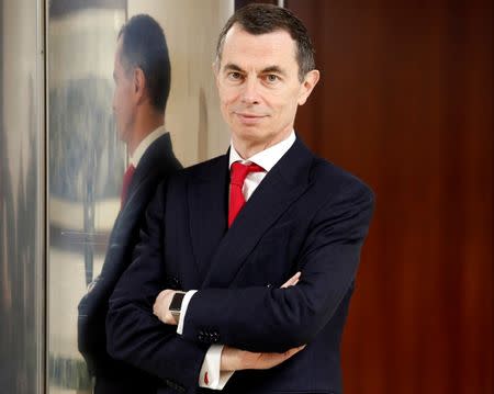 Unicredit bank CEO Jean Pierre Mustier poses during the shareholders meeting in Rome, Italy, January 12, 2017. REUTERS/Remo Casilli