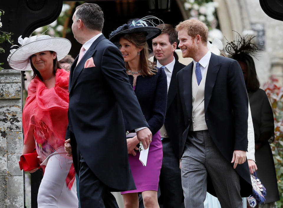 Prince Harry leaves the wedding.