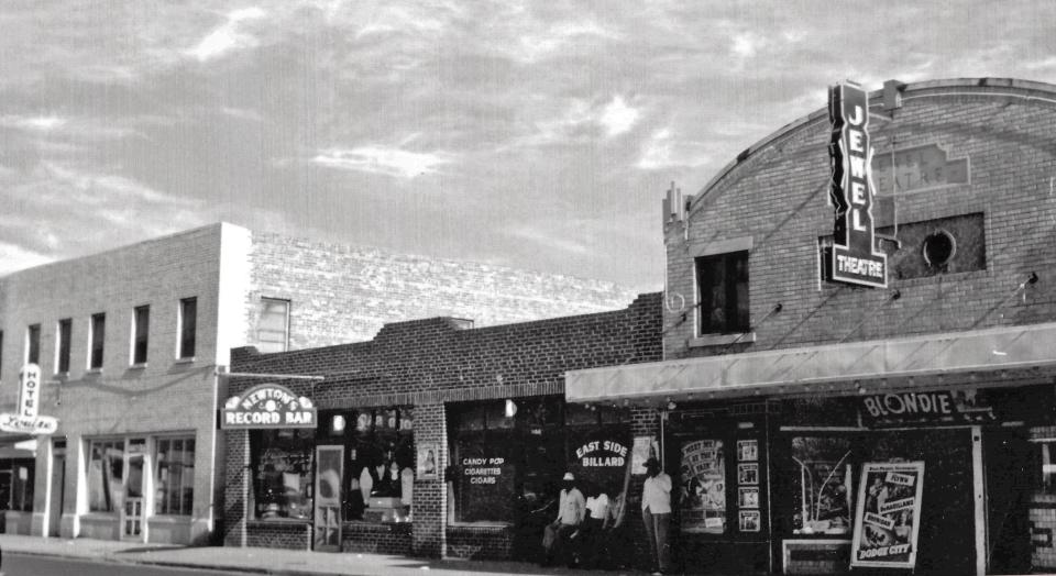 The Jewel Theatre, right in this undated photo, is the only surviving commercial structure left on NE 4 in Lower JFK.
(Photo: PROVIDED)