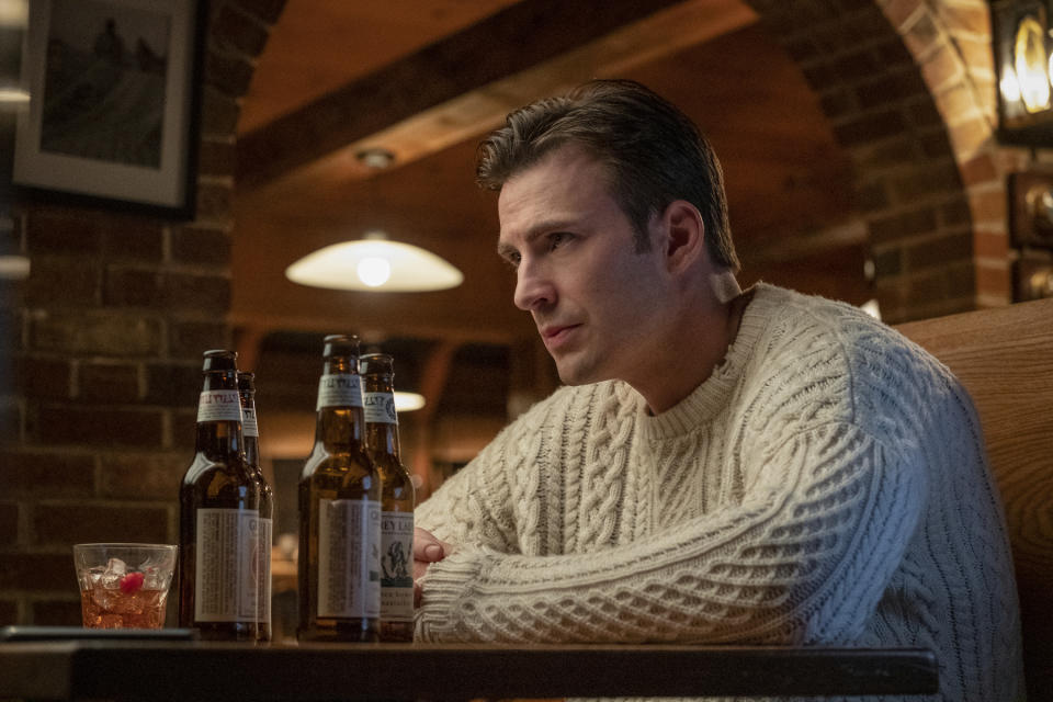 This image released by Lionsgate shows Chris Evans in a scene from "Knives Out." (Claire Folger/Lionsgate via AP)