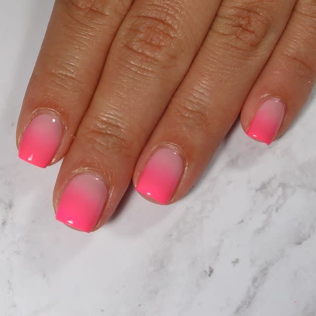 <p>Short nailed girls rejoice! You don't need acrylics for this neon ombre design.</p><p><a href="https://www.instagram.com/p/B0cG1RBJF8B/" rel="nofollow noopener" target="_blank" data-ylk="slk:See the original post on Instagram" class="link ">See the original post on Instagram</a></p>