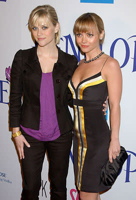 Reese Witherspoon and Christina Ricci at the Los Angeles premiere of Summit Entertainment's Penelope  02/20/2008 Photo: Todd Williamson, WireImage.com