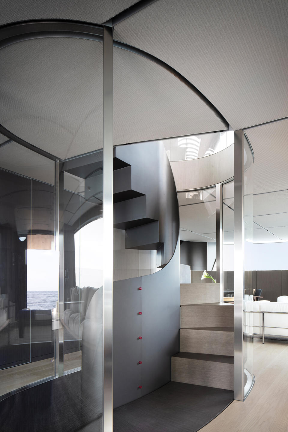 Lissoni brings a residential feel to the interiors of the Sanlorenzo SX112 yacht.