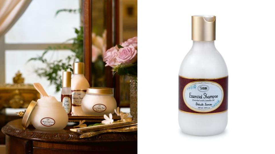 ▲SABON 茉莉花語溫和淨化洗髮乳 200ml NT$780；三合一修護髮膜 200ml NT$1,480；死海鹽頭皮潔淨霜 300g NT$1,880。（圖／SABON ）