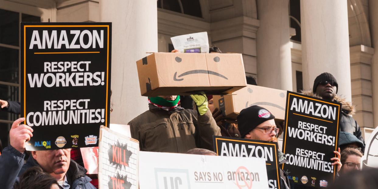 amazon protest nyc 7553