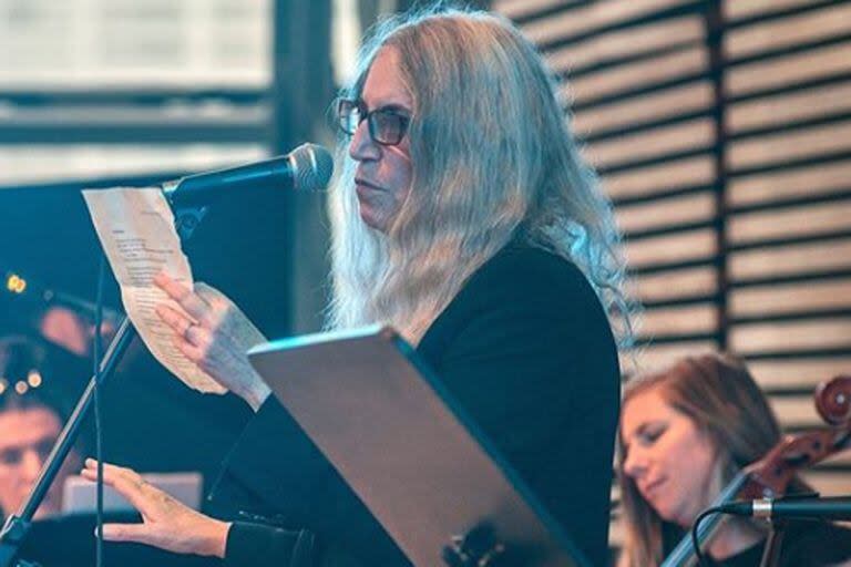 Patti Smith recitó un poema durante su paso por el CCK, en su última visita a Buenos Aires