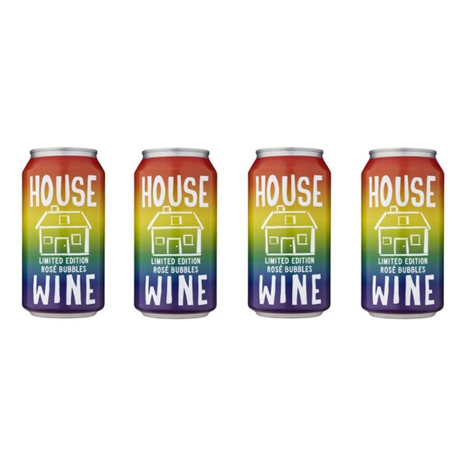 17) House Wine Limited Edition Rosé Bubbles Rainbow Can