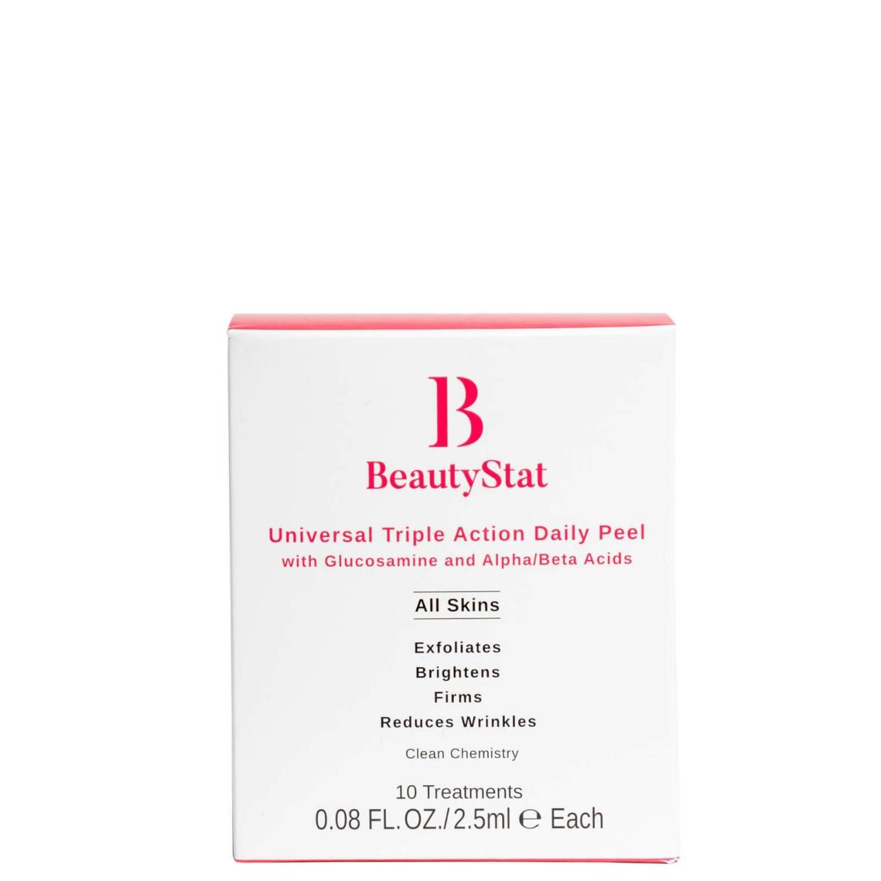 <p><a href="https://go.redirectingat.com?id=74968X1596630&url=https%3A%2F%2Fwww.dermstore.com%2Fbeautystat-universal-triple-action-daily-peel-with-glucosamine-and-ahas-bhas-10-pack%2F13956553.html&sref=https%3A%2F%2F" rel="nofollow noopener" target="_blank" data-ylk="slk:Shop Now;elm:context_link;itc:0;sec:content-canvas" class="link rapid-noclick-resp">Shop Now</a></p><p>Universal Triple Action Daily Peel</p><p>dermstore.com</p><p>$20.30</p>