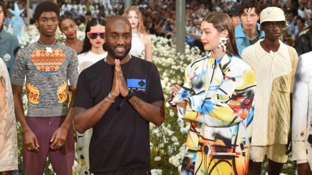 Kanye West, Kim Kardashian, & Kid Cudi Honor Virgil Abloh at Louis