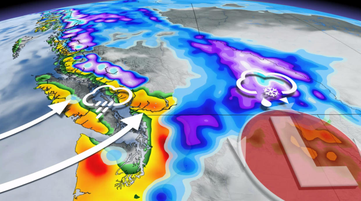 Flood and avalanche risks are high as potent Pacific moisture hits B.C.