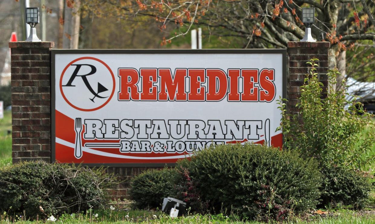 Sign outside Remedies Restaurant Bar & Lounge on Union Road.