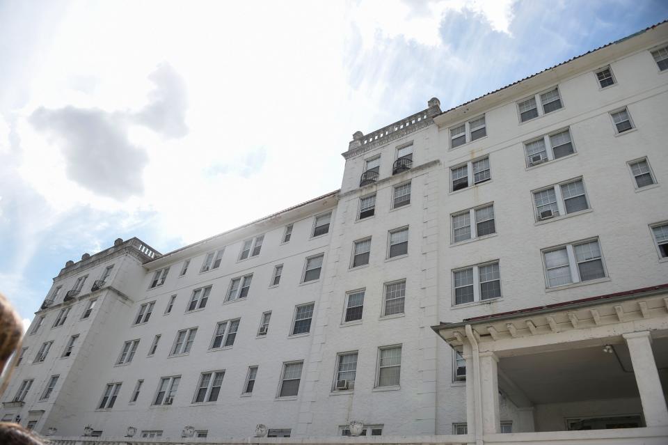 FILE - U.S. Rep. Rick Allen visited Bon Air apartments in Augusta on Wednesday, Sept. 7, 2022. After seeing no changes to the complex's dilapidated state since then, Allen renewed the call for action by the Department of Housing and Urban Development on May 5.