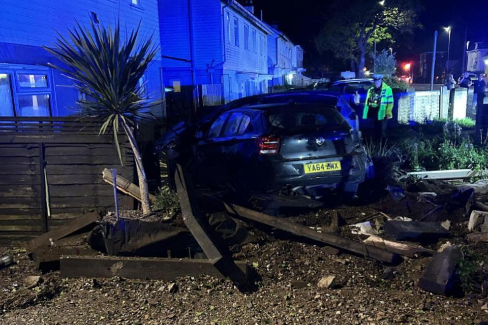 Bournemouth Echo: BMW 1-Series crash in Ringwood Road, Poole
