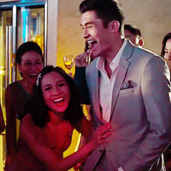 Constance Wu and Henry Golding in "Crazy Rich Asians"