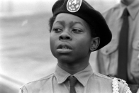 Not originally published in LIFE. Boy Scout, Milwaukee, 1971. (John Shearer—Time & Life Pictures/Getty Images) <br> <br> <a href="http://life.time.com/culture/boy-scouts-photos-from-a-time-of-change-1971/?iid=lb-gal-viewagn#1" rel="nofollow noopener" target="_blank" data-ylk="slk:Click here to see the full collection at LIFE.com;elm:context_link;itc:0;sec:content-canvas" class="link ">Click here to see the full collection at LIFE.com</a> In its June 1971 issue, in which a handful of Shearer’s photographs first ran, LIFE made it plain that the Boy Scouts were at something of a crossroads at the dawn of the Seventies. In an article titled, “Scouting Blazes a Trail Into the Ghetto,” the magazine told its millions of readers: The Boy Scouts of America marched into the 1960s still duty-bound to knot-tying, overnight hikes and helping little old ladies — and woefully out of step with a majority of the nation’s restive youth. They had no handbook solutions for the alienation of suburban boys or the hostility of ghetto kids to the traditionally white, middle-class scouting programs. Then, during the riotous summer of 1967 in Cincinnati’s Basin section, a Southern white Scout organizer unexpectedly appeared at the barricades. He risked snipers’ bullets to rescue injured blacks and mediated a peace between City Hall and the ghetto. Finally, he got permission or a militant street gang to sponsor three Scout troops, and recruited ghetto types — many of whom could not have repeated the Scouts’ Oath with a straight face — to help get things going. What might be called the radicalization of the Boy Scouts had begun. The Cincinnati experience became a watershed in the movement’s search for a new constituency. City boys now learn to read subway maps and practice rat-bite cures instead if studying terrain maps and snake-bite remedies. Brotherhood in scouting has taken on a new meaning. But despite the highest membership ever — 4.6 million [Note: It's fewer than 3 million today] — scouting still suffers from a “ghetto gap.” Only 16% of boys eligible in urban areas join, as compared to 25% elsewhere. But the percentages are rising. Accompanying the new urban emphasis is a new liberalism in the ranks: women scoutmasters, protest, long hair and a program encouraging boys to get a “a natural high” from scouting rather than to get stoned on drugs. The old motto, “Be Prepared,” has been replaced with an unofficial new one: “Be Relevant.” Forty years later, the Boy Scouts of America are once again face to face with that simple admonition — and complicated challenge. — Ben Cosgrove is the Editor of LIFE.com Related Topics: 1971, black and white photography, Boy Scouts, Chicago, John Shearer, Los Angeles, New York City Related Galleries Al Fenn—Time & Life Pictures/Getty Images '40s LIFE in the Snow: Photos From the Great Blizzard of 1947 California Boy Scouts, 1971 '70s LIFE With the Boy Scouts, 1971: Photos From an Era of Change Zsa Zsa Gabor with her dog, Farouk, California, 1951. '50s LIFE With Zsa Zsa: Rare Photos of ‘Another … Photo from the streets of Watts, Calif., 1966. '60s The Fire Last Time: LIFE in Watts, 1966 An ornate helmet adorned with semi-nude figures sits in the collection of the Metropolitan Museum of Art. '30s Art House: LIFE at the Met Museum, 1939 Howard Sochurek—Time & Life Pictures/Getty Images '60s LIFE and Civil Rights: Anatomy of a Protest, Virginia, 1960