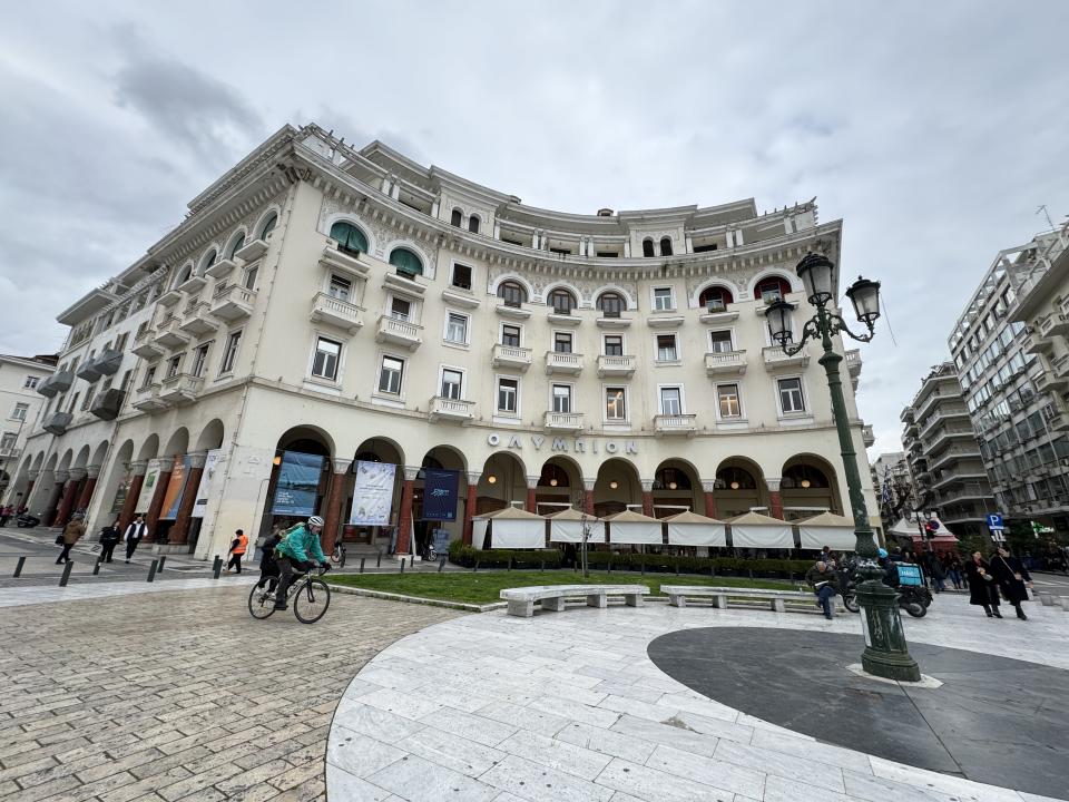 The Olympion cinema in Thessaloniki's Aristotelous Square.