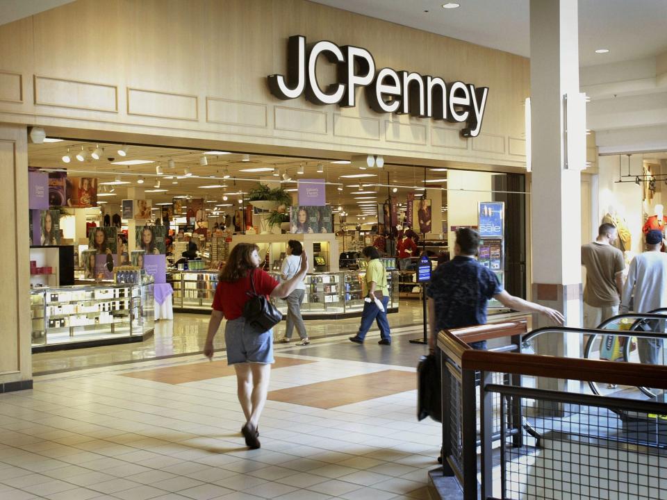 Shoppers enter a J.C. Penney store August 12, 2003 in Riverside, Illinois.