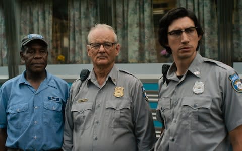 Danny Glover, Bill Murray and Adam Driver in Jim Jarmusch's The Dead Don't Die - Credit: Frederick Elmes