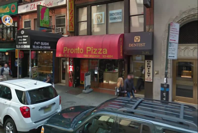 開出超級百萬樂透大獎的曼哈頓披薩店。（圖／翻攝自Google地圖）