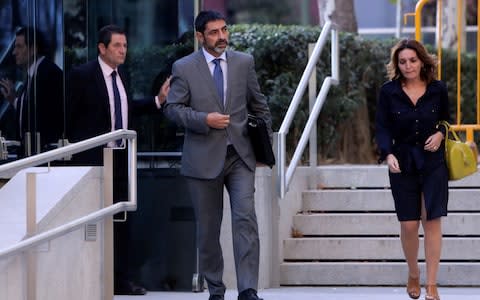 Major Josep Lluis Trapero leaves Audiencia Nacional Court in Madrid - Credit: Kiko Huesca/EFE