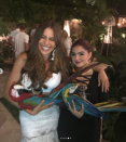 <p><em>Modern Family </em>co-star Ariel Winter also got in on the action, posing for a pic with Vergara and two colorful birds. (Photo: Sofia Vergara via Instagram) </p>