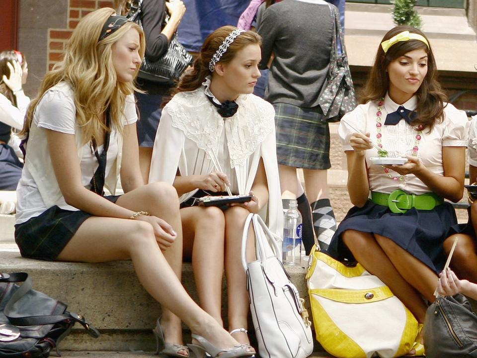 Blake Lively, Leighton Meester and Amanda Setton in ‘Gossip Girl’ in 2007 (Cw Network/Kobal/Shutterstock)