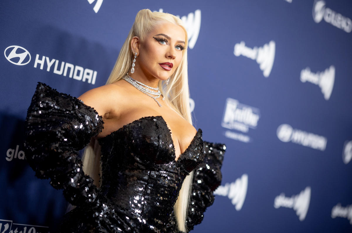 Christina Aguilera Goes as Cher in 'Burlesque' for Halloween