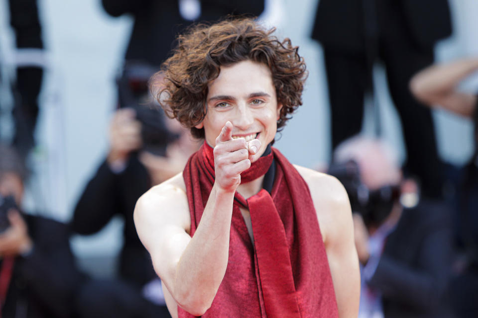 Timothée Chalamet lors du 79e festival du film de Venise le 2 septembre 2022. (Photo by Laurent Koffel/Gamma-Rapho via Getty Images)