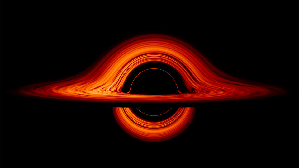 美國和荷蘭科學家合作提出新研究，認為黑洞周圍存在一圈質量極小的玻色子假設粒子雲，並指出該結構與電子繞行原子核的形式相似。   圖：截自NASA