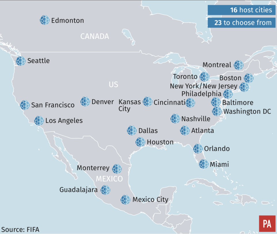 World Cup 2026 venues: Potential host cities