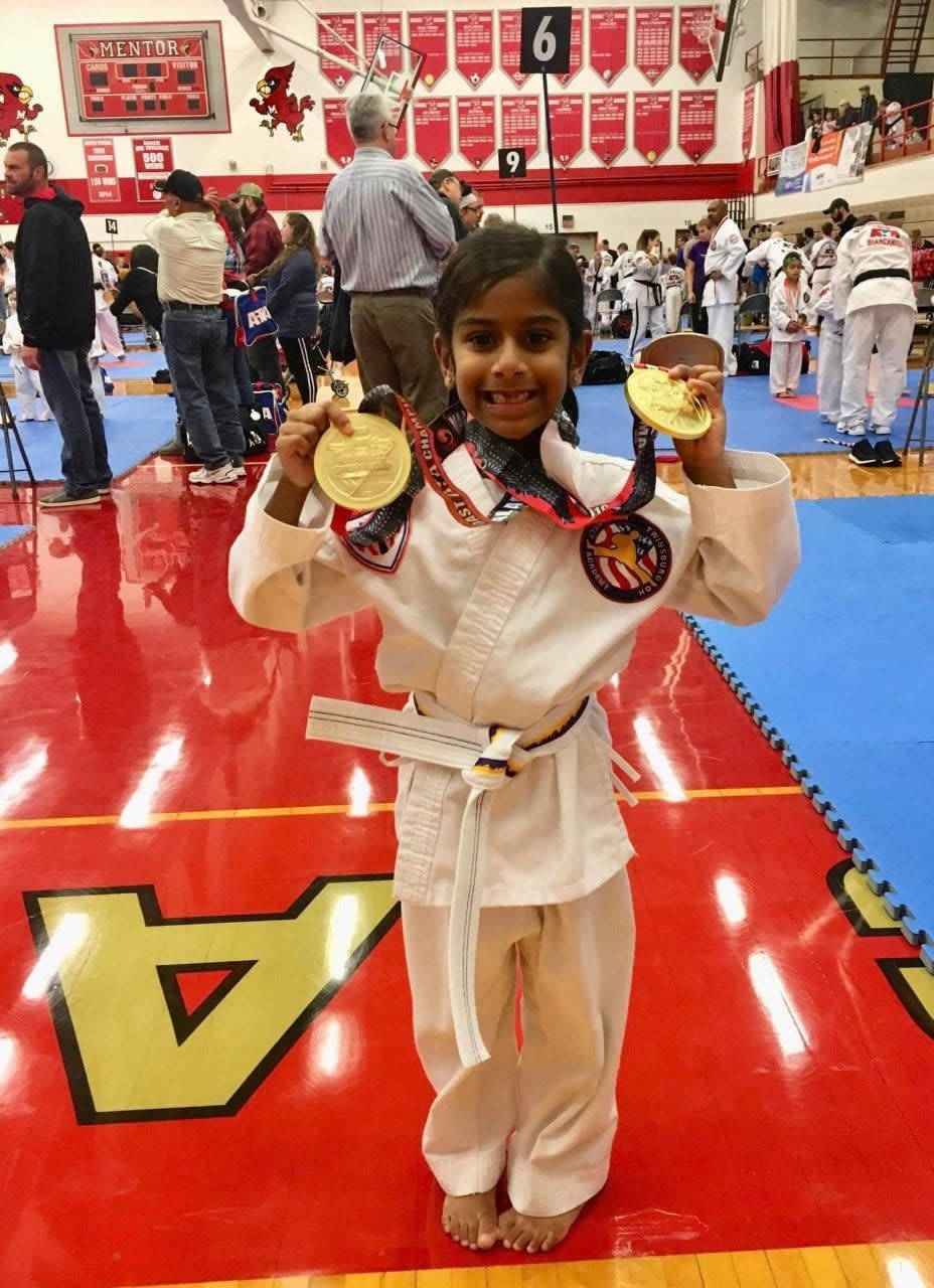 It took only five years for Twinsburg's Liyara Mananayaka to pick up her second-degree black belt in taekwondo.