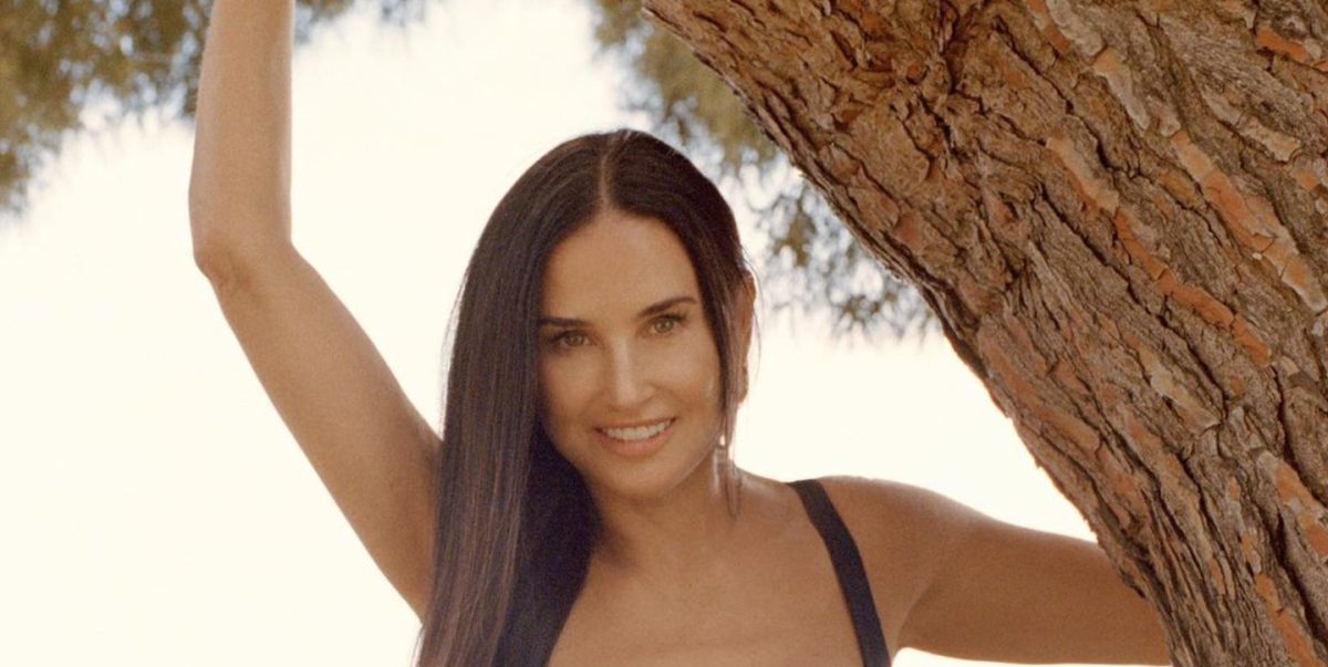 Bruce Willis' wife Emma Heming models swimsuit designed by Demi Moore