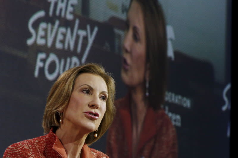 U.S. Republican presidential candidate Carly Fiorina speaks at the New Hampshire Education Summit in Londonderry, New Hampshire August 19, 2015.   REUTERS/Brian Snyder