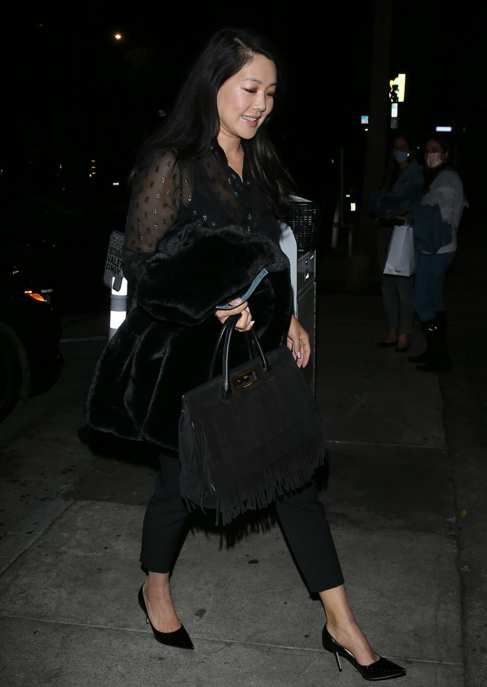 Crystal Kung Minkoff arrives at Craig’s in West Hollywood, Calif. - Credit: MEGA