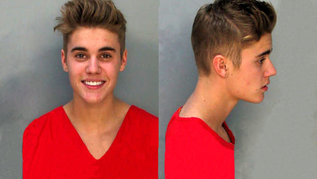 Poor Justin Bieber —  no, scratch that. Most of you probably don't feel sorry for Bieb's summer of criminal mix-ups, but we can all agree we love this mugshot. You’re going to need orange scrubs, an inappropriately wide smile and a lot of hair gel.